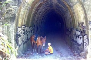 Dularcha Railway Tunnel Horse and Girl 1920 x 1434